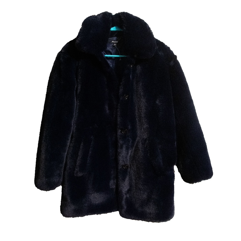 Oversized Madewell Faux Fur Coat in XXS